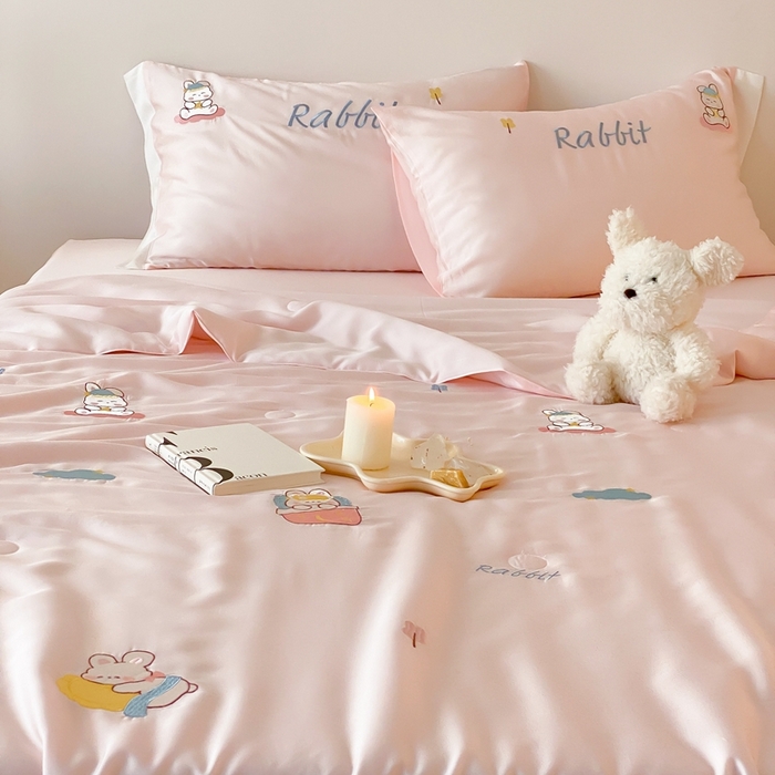 91家纺网 家纺一手货源 找家纺 （总）星野 2024新款80s奥地利天丝夏被-晚安兔