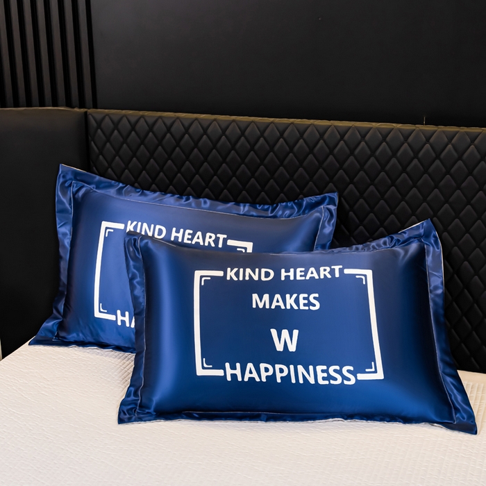 91家纺网 家纺一手货源 找家纺 梦舒羽 2025新款可水洗冰丝枕套宿舍单人凉爽枕头套 开心一刻