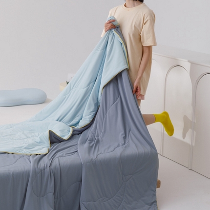 91家纺网 家纺一手货源 找家纺 （总）CINNY馨宜 2025新款A类170g高克重锦氨凉感 冷布丁凉感防蚊即刻凉感夏被