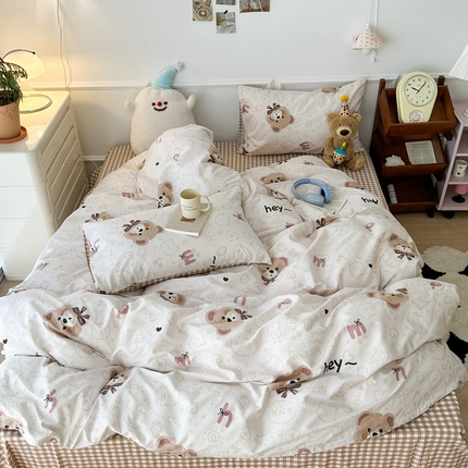 91家纺网 家纺一手货源 找家纺 （总）昔可家纺 2024开春新款全棉印花卡通四件套