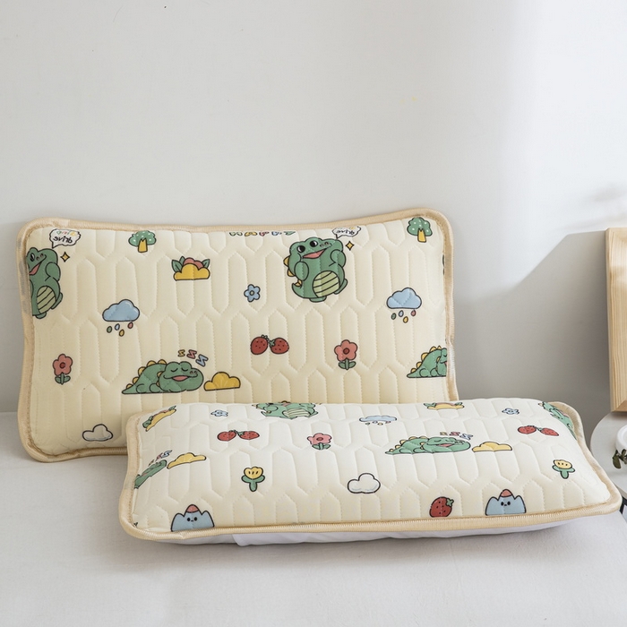 91家纺网 家纺一手货源 找家纺 纽乐家纺 2024新款儿童乳胶枕套 呆萌恐龙