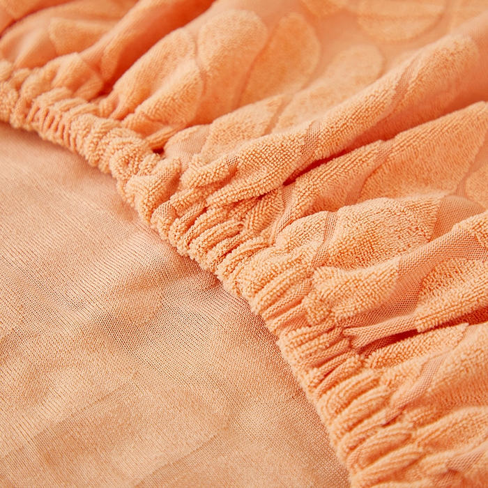 91家纺网 家纺一手货源 找家纺 共鸣沙发套 2024新款臻品提花系列椅套（短背款弧形椅套） 织叶-卡橙