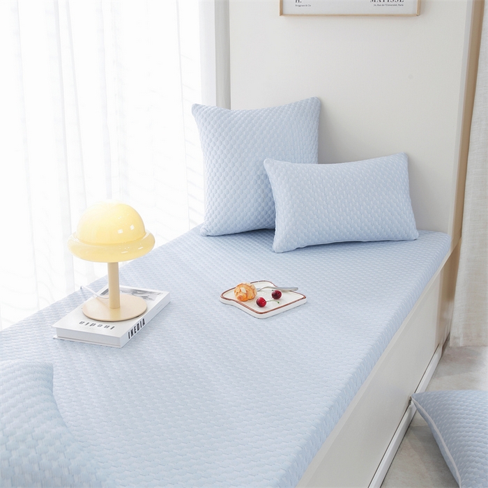 91家纺网 家纺一手货源 找家纺 共鸣沙发垫2024新款5cm厚50D凉豆豆海绵飘窗垫 凉豆豆蓝色