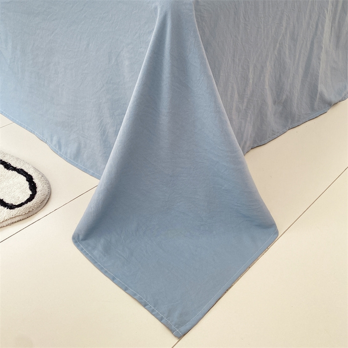 91家纺网 家纺一手货源 找家纺 盛秋家纺 2025新款亲肤格子水洗棉四件套 朵拉+海清