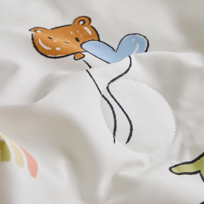 91家纺网 家纺一手货源 找家纺 怡家居 2024新款全棉印花手包边夏被四件套 快乐滴滴