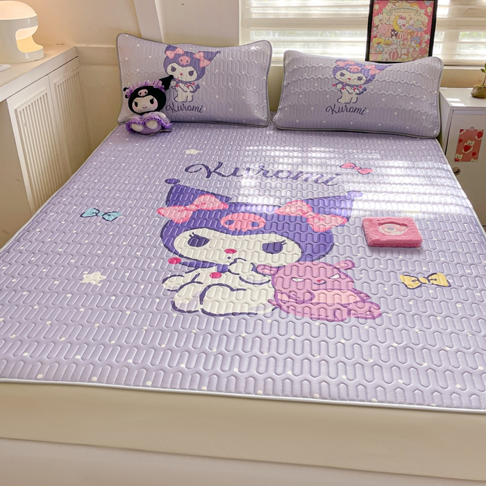 91家纺网 家纺一手货源 找家纺 金爱家 2024款三丽鸥乳胶凉席床笠款 休闲库洛米