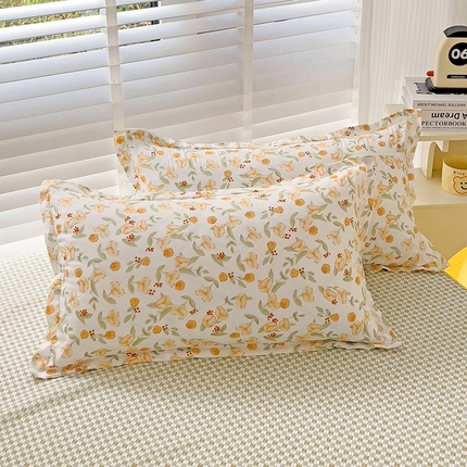 楠沐-2025年新款亲肤芦荟棉印花枕套 花千朵5