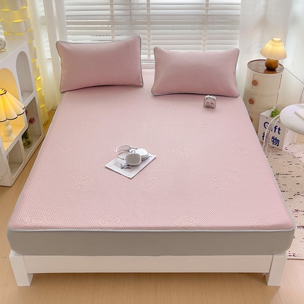 91家纺网 家纺一手货源 找家纺 （总）大柏树 2025新款A类提花冰豆豆凉席床笠款