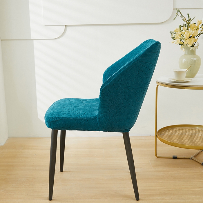 91家纺网 家纺一手货源 找家纺 共鸣沙发套 2024新款臻品提花系列椅套（扇形椅套） 织叶-净蓝