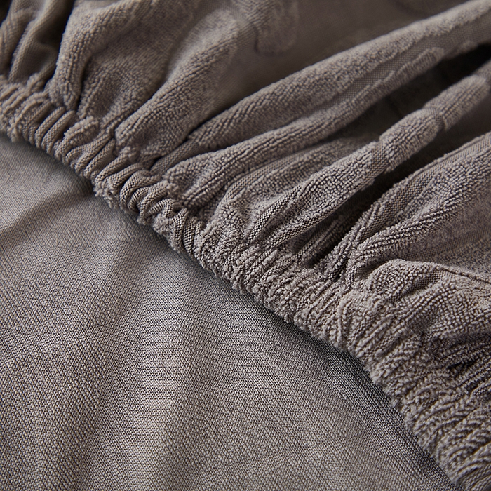 91家纺网 家纺一手货源 找家纺 共鸣沙发套 2024新款臻品提花系列椅套（短背款弧形椅套） 织叶-冷灰