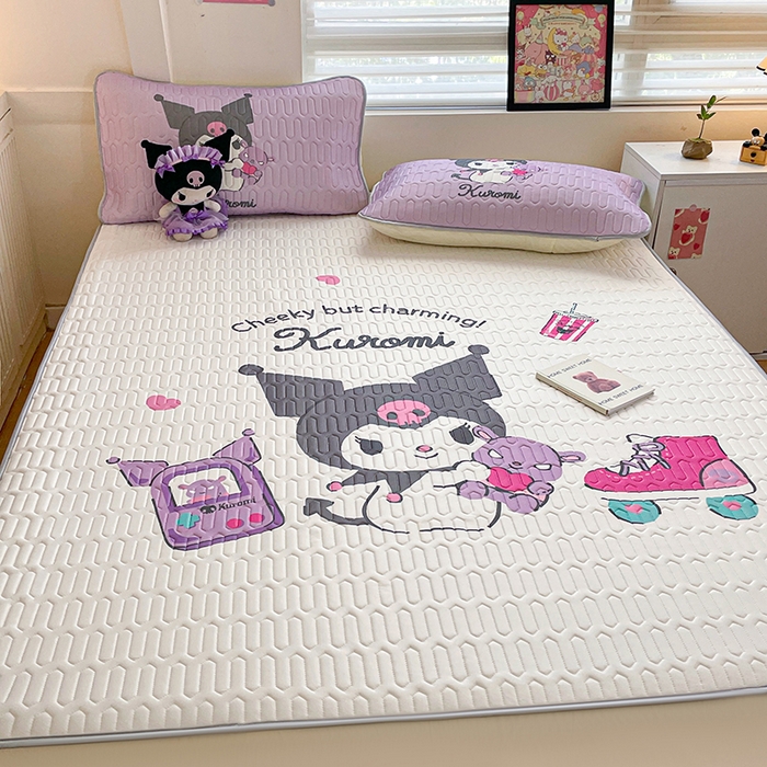 91家纺网 家纺一手货源 找家纺 金爱家 2024款三丽鸥乳胶凉席床笠款 抱抱熊库洛米