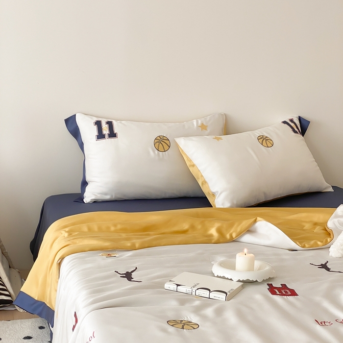 91家纺网 家纺一手货源 找家纺 （总）星野 2024新款80s奥地利天丝夏被-篮球梦