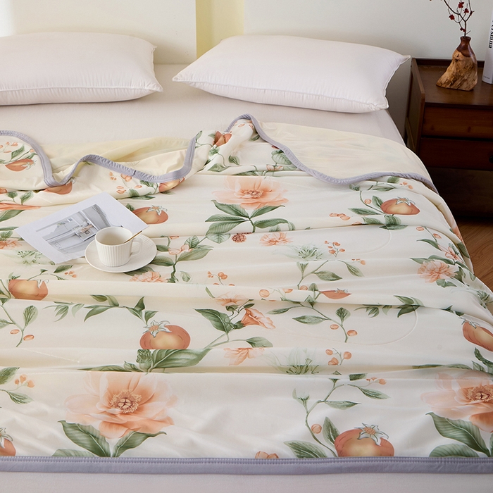 91家纺网 家纺一手货源 找家纺 吾诺家居 2024新款冰嘟嘟微重力硅胶夏被 丰硕年华