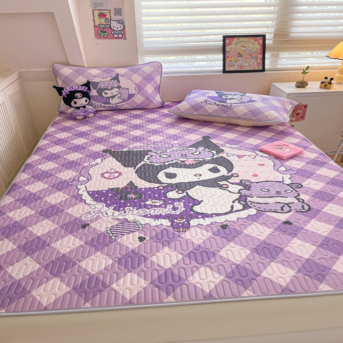 91家纺网 家纺一手货源 找家纺 金爱家 2024款三丽鸥乳胶凉席床笠款 信封库洛米