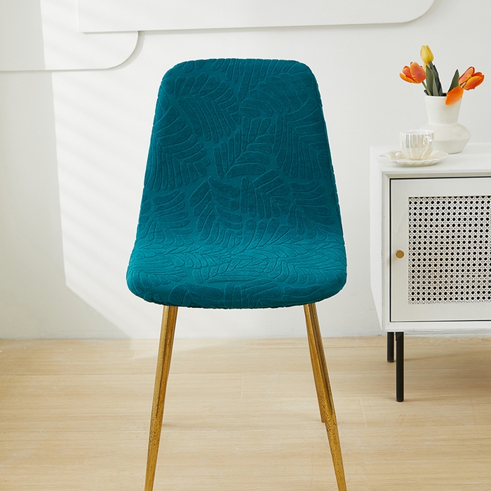 91家纺网 家纺一手货源 找家纺 共鸣沙发套 2024新款臻品提花系列椅套（短背款弧形椅套） 织叶-杉绿