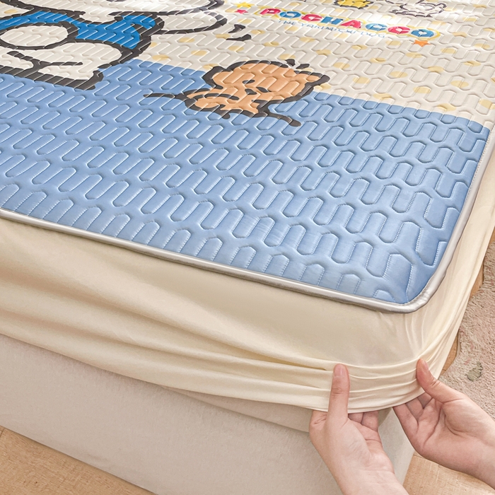 91家纺网 家纺一手货源 找家纺 金爱家 2024款三丽鸥乳胶凉席床笠款 星星帕哈狗