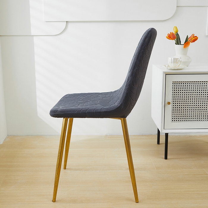 91家纺网 家纺一手货源 找家纺 共鸣沙发套 2024新款臻品提花系列椅套（短背款弧形椅套） 织叶-碳灰