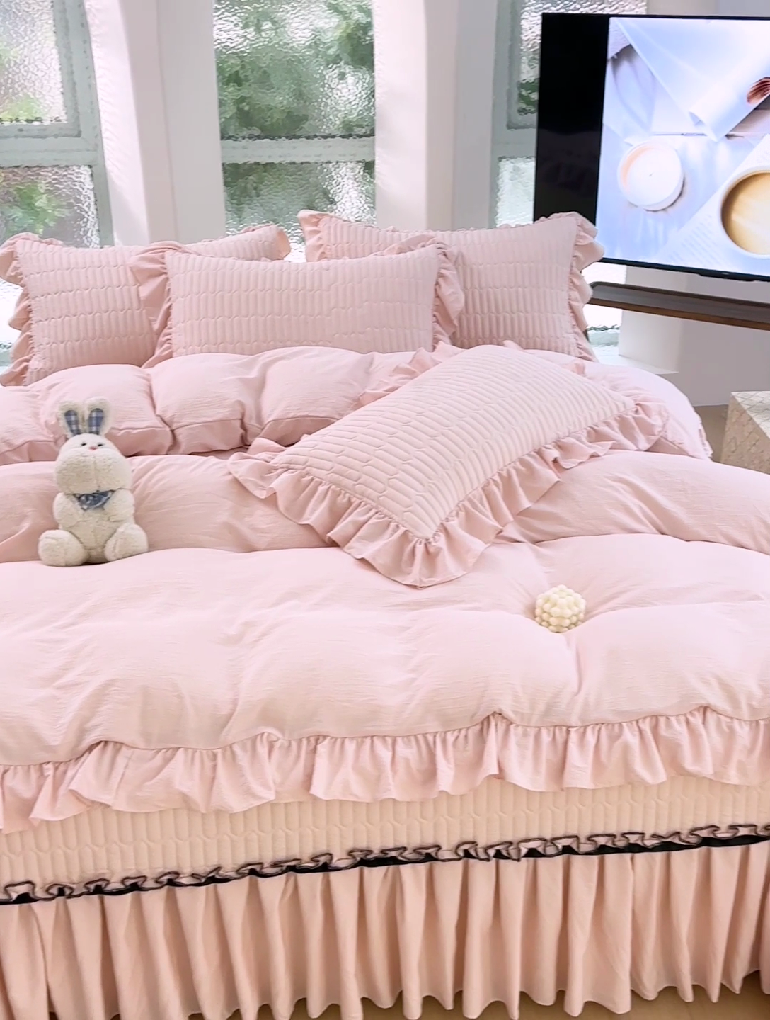 91家纺网 家纺一手货源 找家纺 言熙居家纺 2024新款亲肤床盖四件套-浪漫之约 浪漫之约玉