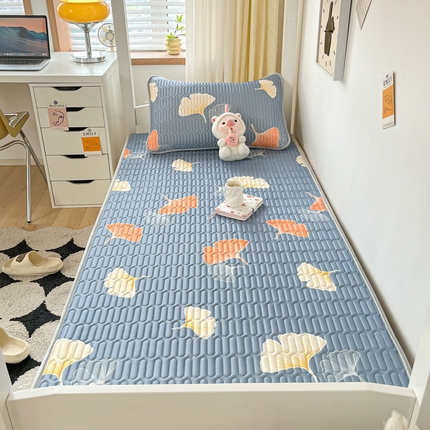 91家纺网 家纺一手货源 找家纺 （总）东宇 2024新款A类凉感丝夹棉乳胶学生凉席