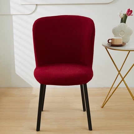 共鸣沙发套 2024新款玉米绒系列椅套（圆形椅套） 玉米绒-酒红