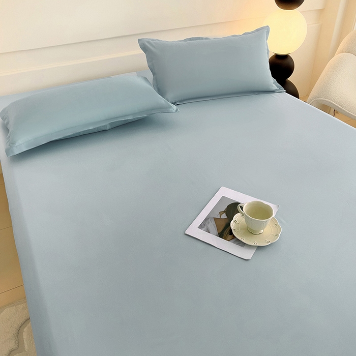 91家纺网 家纺一手货源 找家纺 楠沐家纺 2025年新款芦荟棉柔软亲肤纯色枕套 浅灰