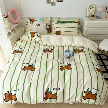 91家纺网 家纺一手货源 找家纺 （总）昔可家纺 2024开春新款全棉印花卡通四件套