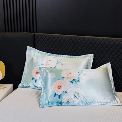 91家纺网 家纺一手货源 找家纺 （总）圣比熊 2025新款可水洗冰丝枕套宿舍单人凉爽枕头套