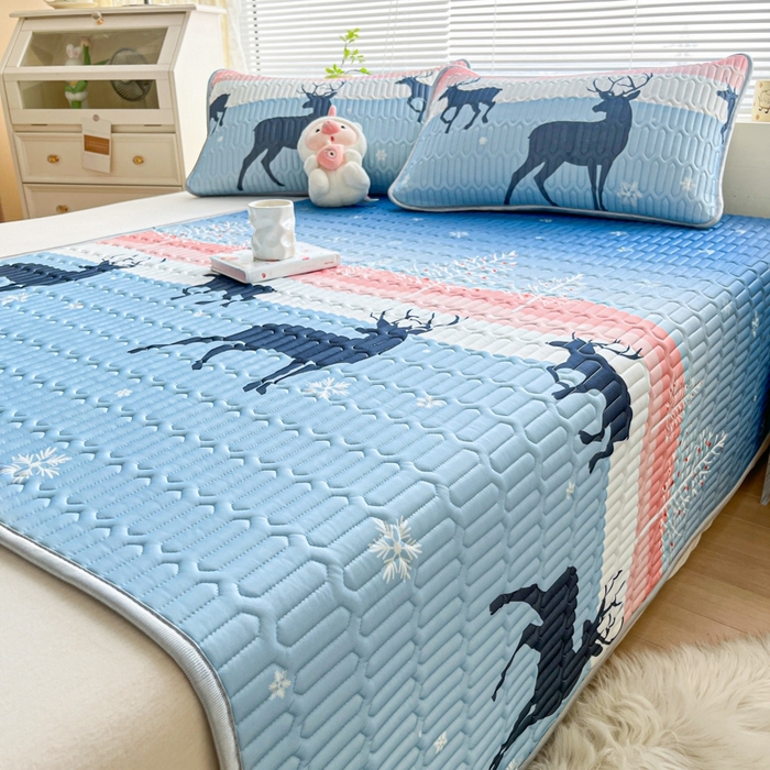 91家纺网 家纺一手货源 找家纺 东宇床垫 2025新款A类凉感丝乳胶成人凉席 一路相伴