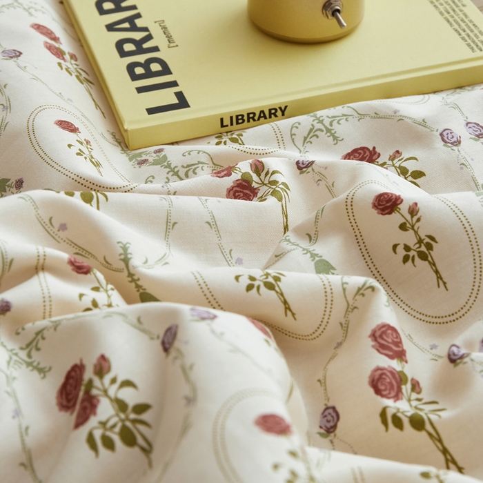 91家纺网 家纺一手货源 找家纺 怡家居 2024新款全棉印花手包边夏被四件套 沁恬