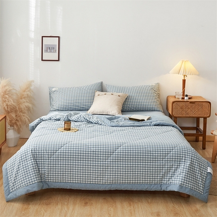 91家纺网 家纺一手货源 找家纺 （总）春皖家纺 2024新款全棉色织抗菌夏被-风格1