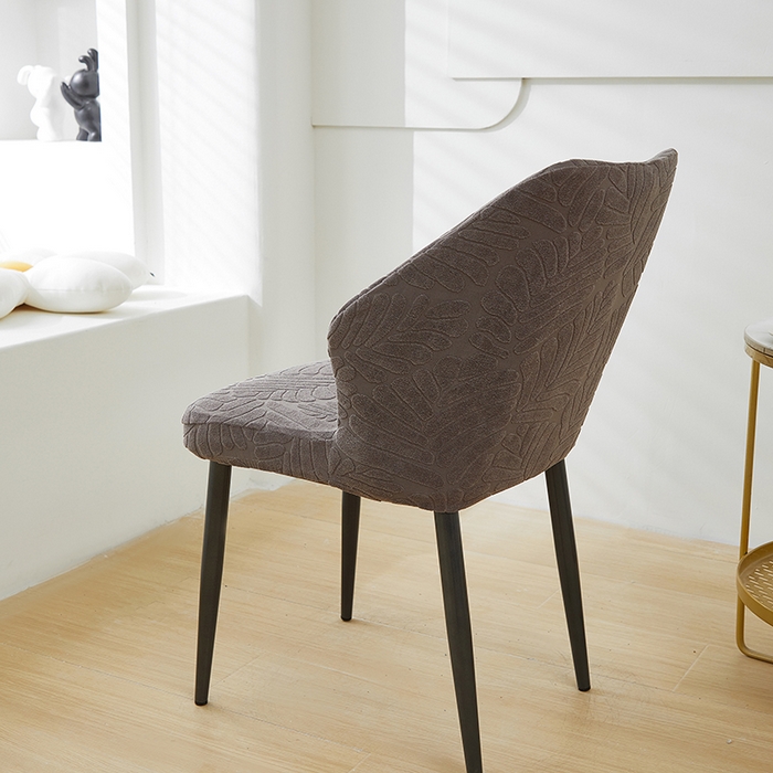 91家纺网 家纺一手货源 找家纺 共鸣沙发套 2024新款臻品提花系列椅套（扇形椅套） 织叶-冷灰