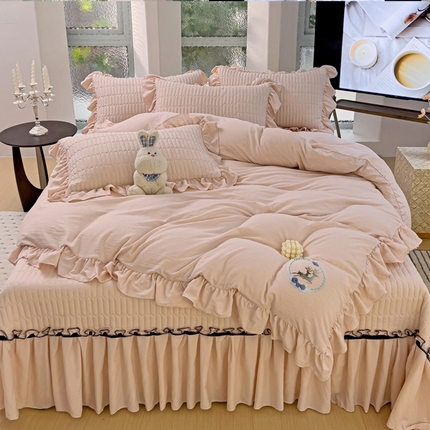 言熙居家纺 2024新款亲肤床盖四件套-浪漫之约 浪漫之约玉