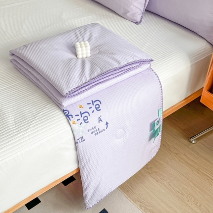 91家纺网 家纺一手货源 找家纺 澳洲羽 2024新款A类泡泡棉大豆夏被被子被芯 紫色