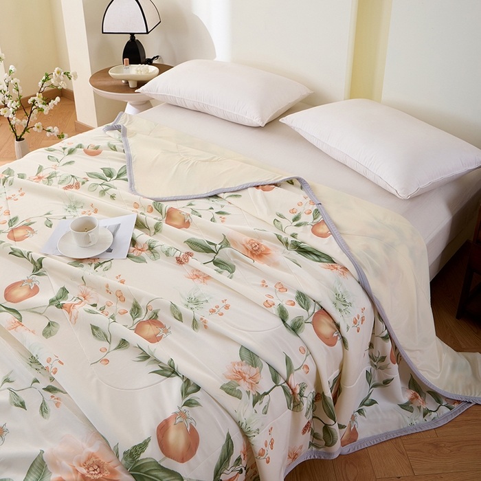 91家纺网 家纺一手货源 找家纺 吾诺家居 2024新款冰嘟嘟微重力硅胶夏被 丰硕年华