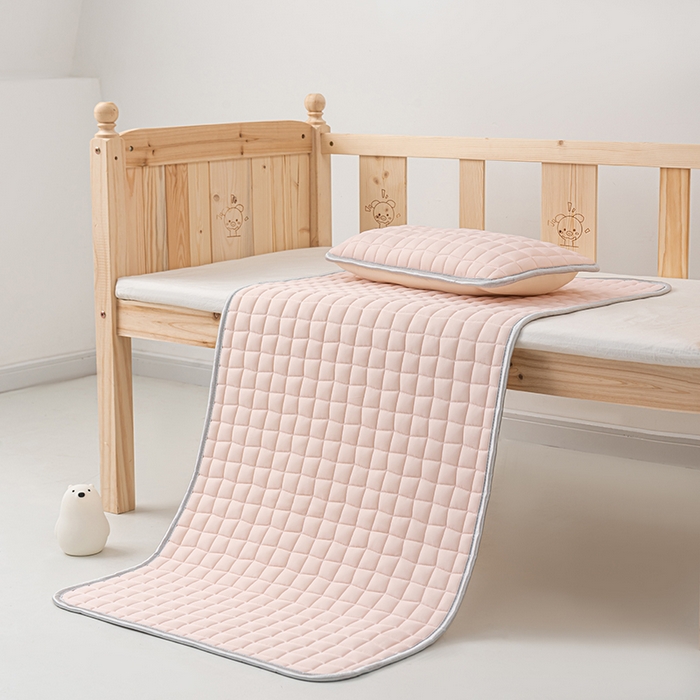 91家纺网 家纺一手货源 找家纺 吾诺家居 2024新款冰嘟嘟儿童硅胶凉席 浅粉