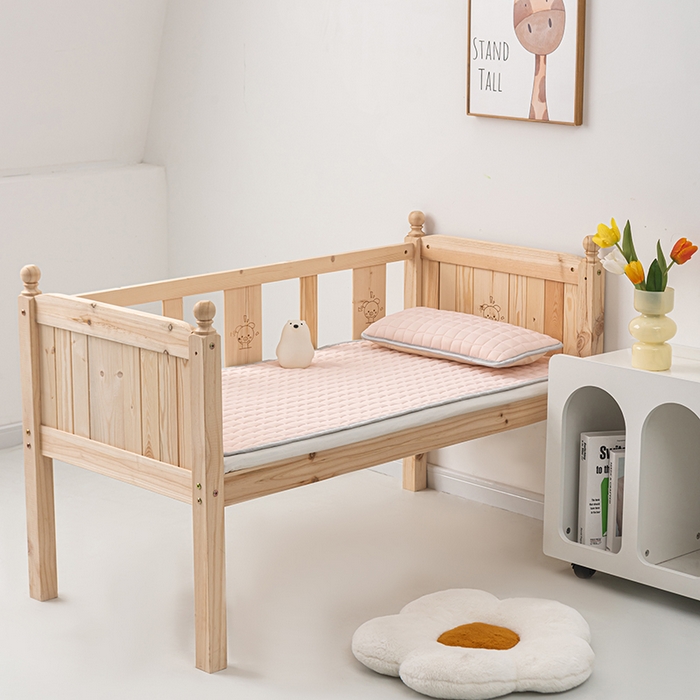 91家纺网 家纺一手货源 找家纺 吾诺家居 2024新款冰嘟嘟儿童硅胶凉席 浅粉