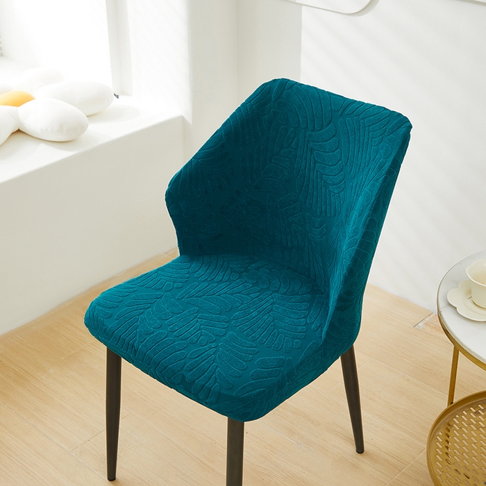 91家纺网 家纺一手货源 找家纺 共鸣沙发套 2024新款臻品提花系列椅套（扇形椅套） 织叶-杉绿