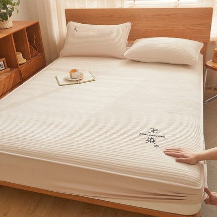 91家纺网 家纺一手货源 找家纺 （总）鹿辉家居（原吉欧力） 2024新款无染刺绣夹棉床笠