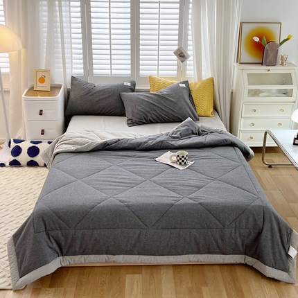 91家纺网 家纺一手货源 找家纺 （总）春皖家纺 2024新款全棉色织抗菌夏被-风格2