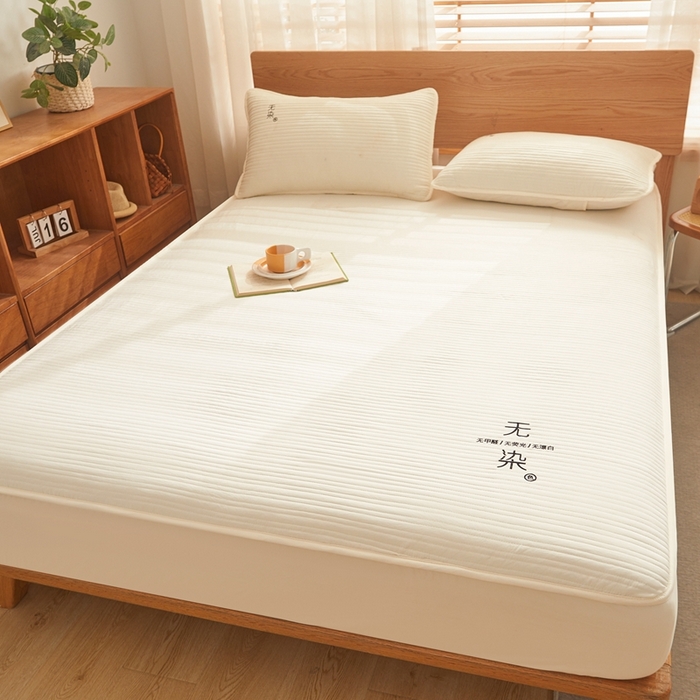 91家纺网 家纺一手货源 找家纺 （总）鹿辉家居（原吉欧力） 2024新款无染刺绣夹棉床笠