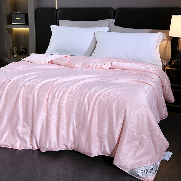 91家纺网 家纺一手货源 找家纺 恒鑫家纺 2025新款提花蚕丝夏凉被被子被芯 柔情玉