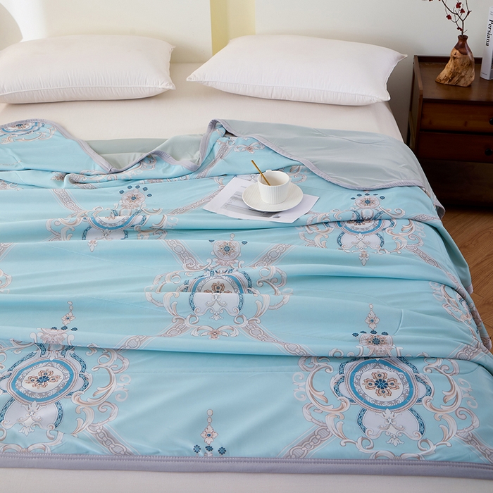 91家纺网 家纺一手货源 找家纺 吾诺家居 2024新款冰嘟嘟微重力硅胶夏被 欧点