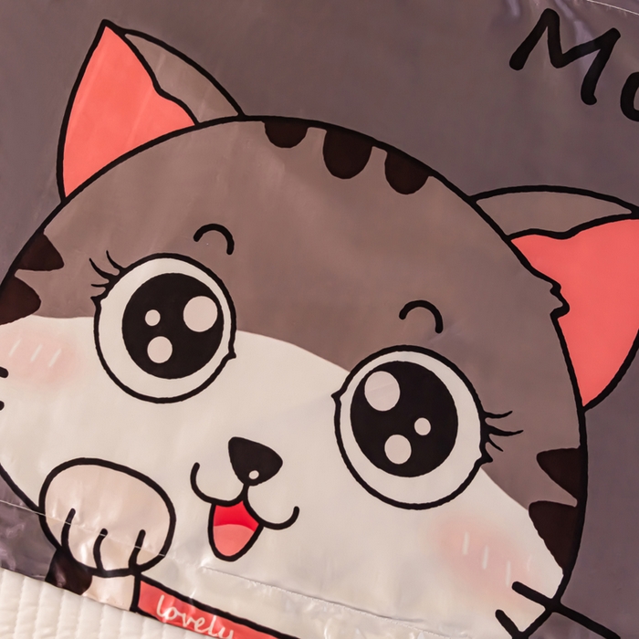 91家纺网 家纺一手货源 找家纺 梦舒羽 2025新款可水洗冰丝枕套宿舍单人凉爽枕头套 招财小猫