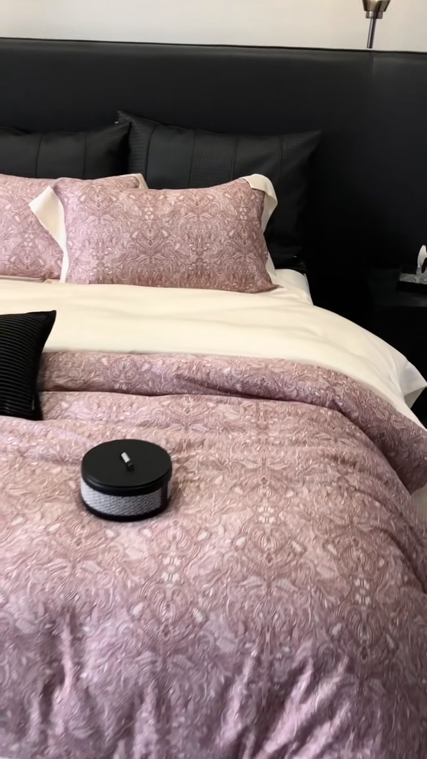 91家纺网 家纺一手货源 找家纺 涞澳 新款80支天丝棉四件套 沙棠-绛紫