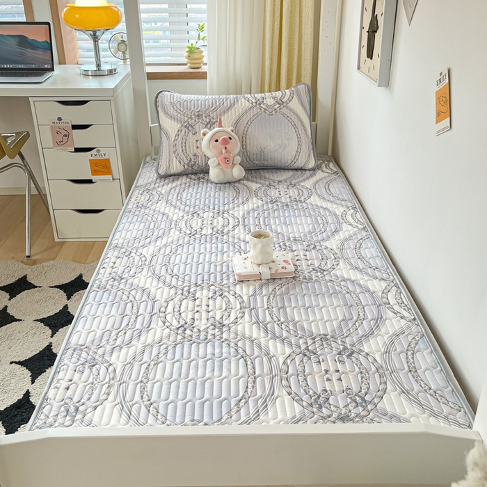 91家纺网 家纺一手货源 找家纺 东宇床垫 2025新款A类凉感丝乳胶学生凉席 北欧风情