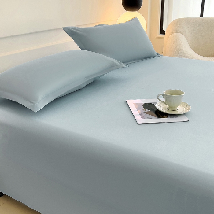 91家纺网 家纺一手货源 找家纺 楠沐家纺 2025年新款芦荟棉柔软亲肤纯色枕套 浅灰