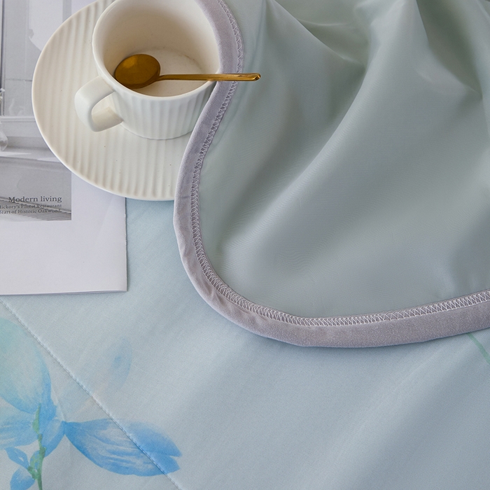 91家纺网 家纺一手货源 找家纺 吾诺家居 2024新款冰嘟嘟微重力硅胶夏被 温情初夏