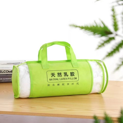 盛恩包装 荧光绿 无纺布+PVC桶装手提透明包装