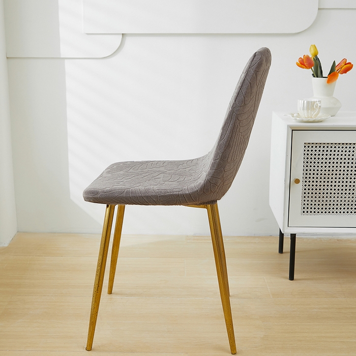 91家纺网 家纺一手货源 找家纺 共鸣沙发套 2024新款臻品提花系列椅套（短背款弧形椅套） 织叶-冷灰