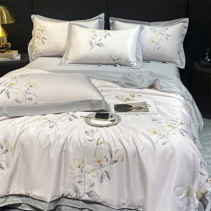 91家纺网 家纺一手货源 找家纺 （总）佳品居 2024新款莱塞尔天丝印花夏被四件套